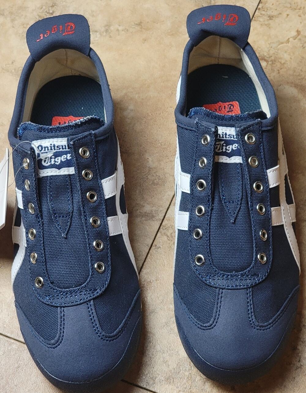Onitsuka Tiger by Asics Navy and White Low-Top Sneakers